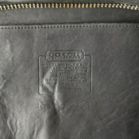 Vintage COACH 9953 Helen Berg's Legacy Black Leather Bucket Bag Brass - Picture 2 of 11